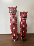 Set houten katten, Ophalen of Verzenden, Zo goed als nieuw, Dier