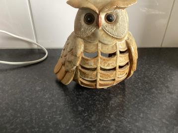 Leuke uilen waxinelichthouder voor herfst beschikbaar voor biedingen