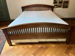 Massief houten tweepersoonsbed in Mission / Craftsman stijl., Huis en Inrichting, Ophalen, Landelijk/koloniaal, Gebruikt, Bruin