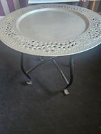 Oosters Bijzettafeltje Zwart Onderstel, 45 tot 60 cm, Minder dan 55 cm, Metaal of Aluminium, Ophalen of Verzenden