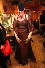 Elegante bruine galajurk (rok met top) mt 38 met accessoires, Kleding | Dames, Maat 38/40 (M), Galajurk, Bruin, Ophalen of Verzenden