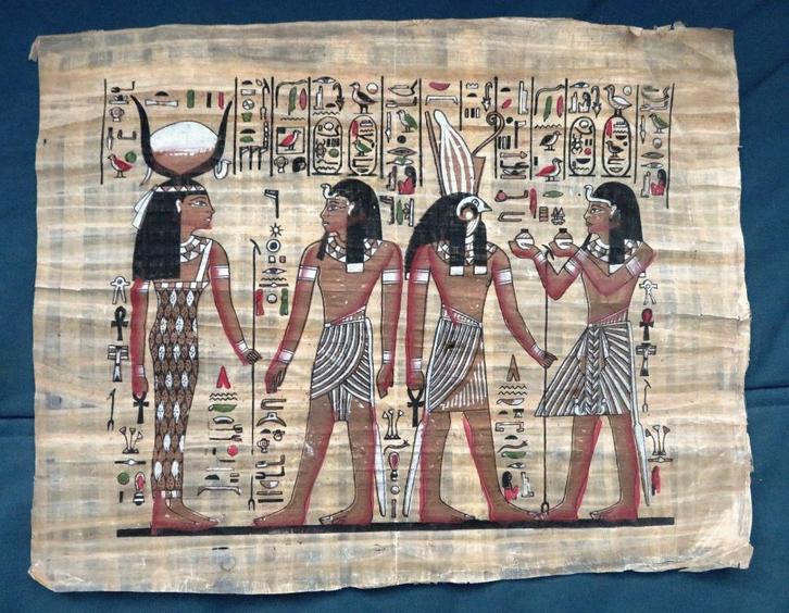 Egyptische tekening op papyrus (incl.verz.kosten), Antiek en Kunst, Kunst | Niet-Westerse kunst, Verzenden