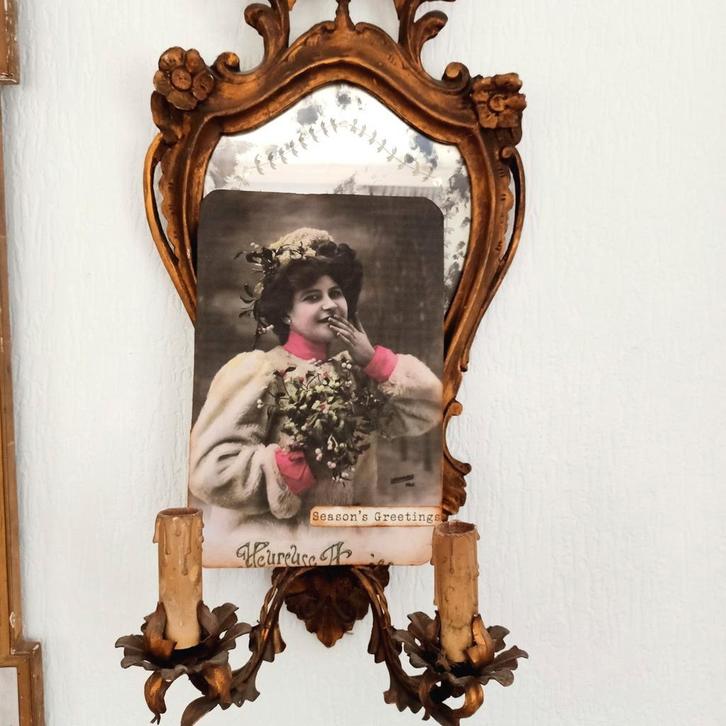 🌲Victoriaanse kerst beauty met misteltoe tak🌲, Antiek en Kunst, Curiosa en Brocante, Verzenden