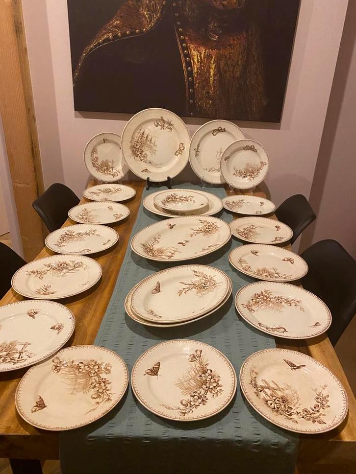 Petrus Regout Malaga (antiek uit 1900, Antiek en Kunst, Antiek | Servies compleet, Ophalen