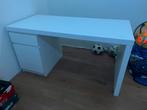 Malm bureau wit IKEA, 140x65, Huis en Inrichting, Ophalen of Verzenden, Gebruikt