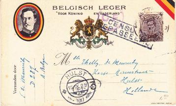 BELGISCH  LEGER    STEMPEL HULST 1917 beschikbaar voor biedingen
