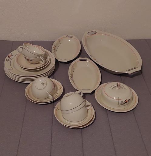 ontbijtserviesje Tsjechoslowakije, Antiek en Kunst, Antiek | Servies compleet, Ophalen of Verzenden
