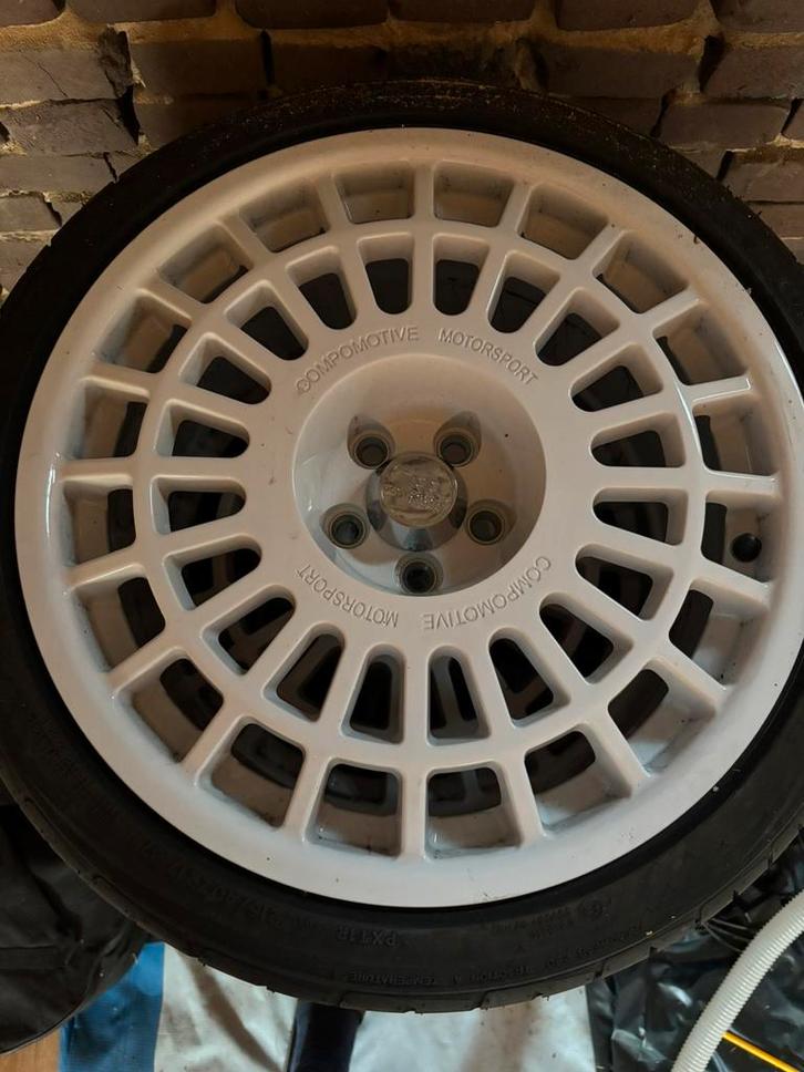 Set van 4 Compomotive Motorsport velgen met TOYO banden, Auto-onderdelen, Banden en Velgen, Banden en Velgen, Zomerbanden, 17 inch