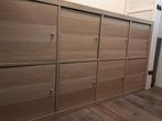 Expedit/kallax kast, 8 vaks met deurtjes,licht eiken look, Ophalen, Zo goed als nieuw, 25 tot 50 cm, Minder dan 100 cm