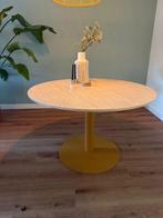 Houten eettafel met ronde poot - Licht eiken, Huis en Inrichting, Tafels | Eettafels, Ophalen, 100 tot 150 cm, Rond, Zo goed als nieuw