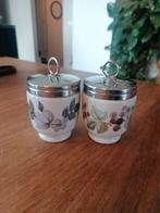 Vintage Eierkokers met Deksel Royal Worcester - Set van 2, Ophalen of Verzenden, Gebruikt
