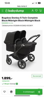 Bugaboo Donkey 5 Twin, Ophalen, Gebruikt, Verstelbare duwstang, Bugaboo