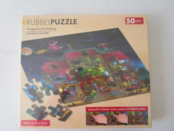 Rubbel puzzle, wrijfpuzzel. 50 stukjes, NIEUW beschikbaar voor biedingen