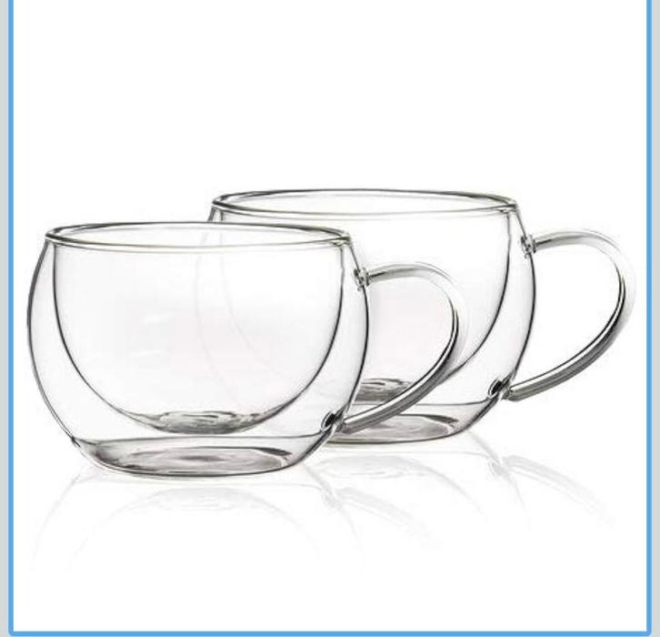 Maxxo cappuccinoglazen dubbelwandig, Verzamelen, Glas en Borrelglaasjes, Zo goed als nieuw, Overige typen, Ophalen
