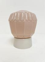 Art Deco roze Thabur plafondlamp, 1930's, Gebruikt, Design, Ophalen of Verzenden, Glas