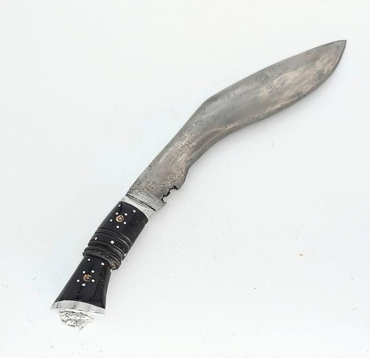 Antiek Kukri Gurkha Bolo mes uit Nepal, 1e helft 20e eeuw., Antiek en Kunst, Antiek | Bestek, Ophalen of Verzenden