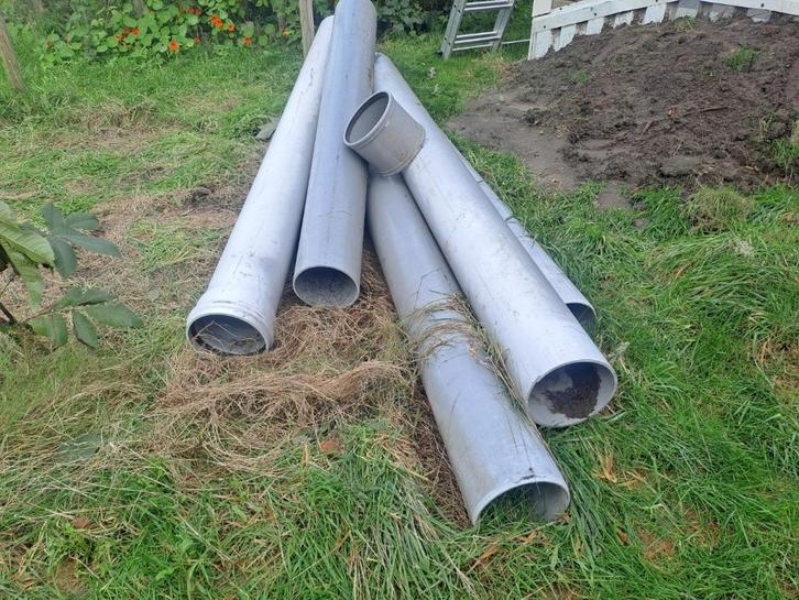 Dikwandige PVC buizen 250mm voor b.v. konijnen heuvel, Doe-het-zelf en Verbouw, Buizen en Afvoer, Zo goed als nieuw, Rechte buis
