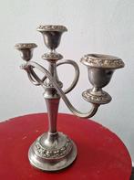 vintage verzilverde Engelse Ianthe kandelaar, Antiek en Kunst, Antiek | Kandelaars, Ophalen of Verzenden, Zilver