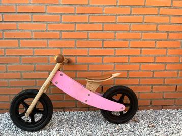 Houten loopfiets roze beschikbaar voor biedingen