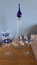 Leonardo karaf set met blauwe accenten, Antiek en Kunst, Antiek | Glas en Kristal, Ophalen