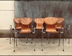 Mooie Tubax pagwood stoelen-belgische Vlinderstoelen (38stk), Gebruikt, Bruin, Vintage, Ophalen of Verzenden