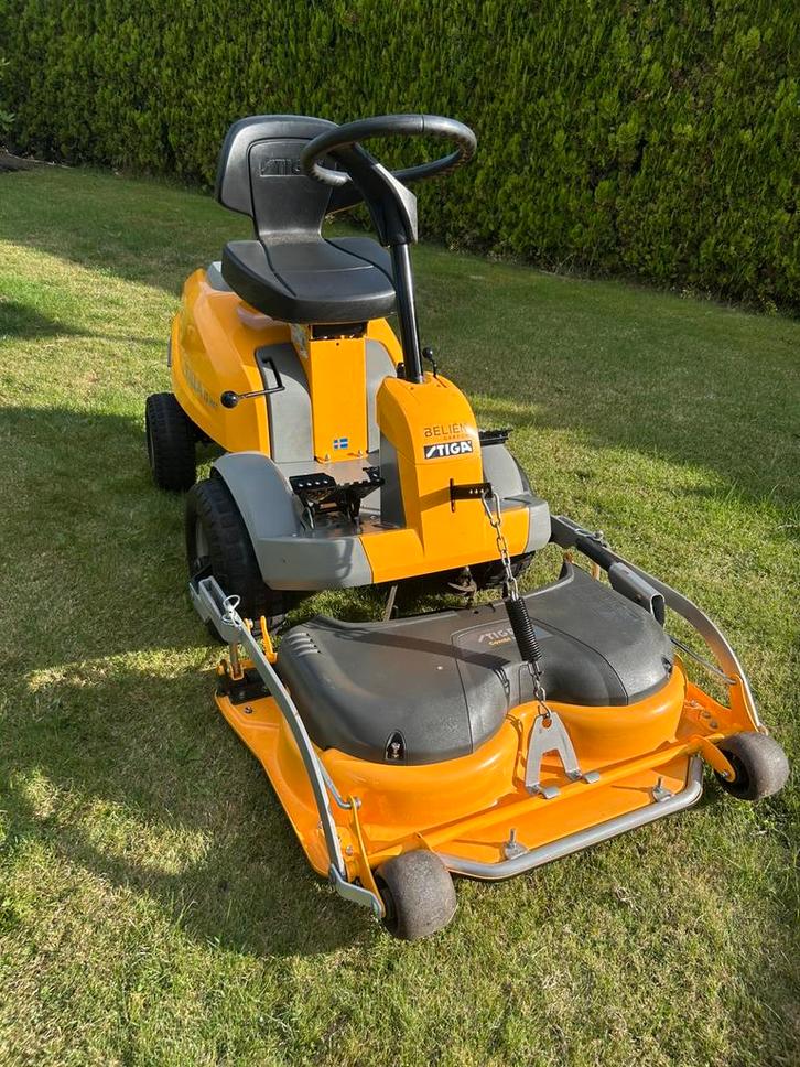 Stiga frontmaaier mulch, Tuin en Terras, Zitmaaiers, Zo goed als nieuw, Ophalen