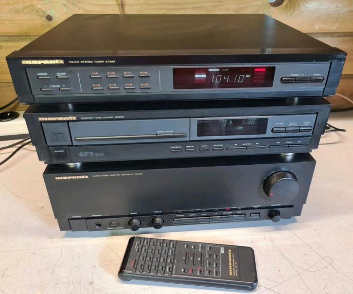Marantz set versterker pm-493 cd speler cd-593 tuner st-583, Audio, Tv en Foto, Stereo-sets, Gebruikt, Ophalen of Verzenden
