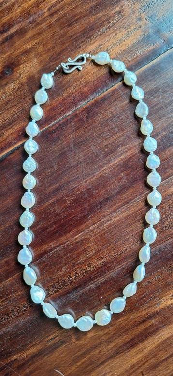 Barok parelsnoer, Keshi zoetwater parels 925 zilver sluiting beschikbaar voor biedingen