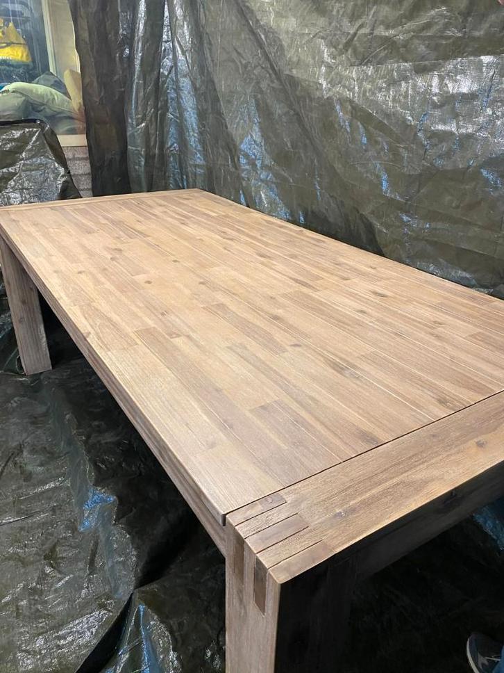Eettafel, Huis en Inrichting, Tafels | Eettafels, Gebruikt, 50 tot 100 cm, 200 cm of meer, Rechthoekig, Ophalen