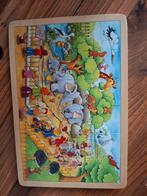 24stks houten dierentuinpuzzel, Ophalen of Verzenden, Zo goed als nieuw, 6 maanden tot 2 jaar