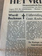 Wiardi Beckman 1945, Ophalen of Verzenden, Nederland, Embleem of Badge