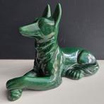 Majolica aardewerk hond van Franse St Clement faience, Antiek en Kunst, Ophalen of Verzenden