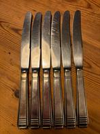 6 verzilverde dinermessen Art deco stijl Gero 90 model 447, Ophalen of Verzenden, Gebruikt, Zilver, Los bestek