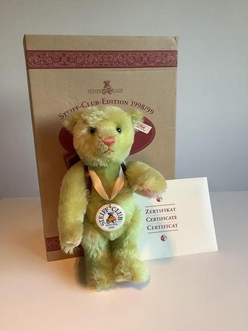 Mooie Steiff gelimiteerde Teddy Schulanfänger in doos, Verzamelen, Beren en Cherished Teddies, Zo goed als nieuw, Stoffen beer
