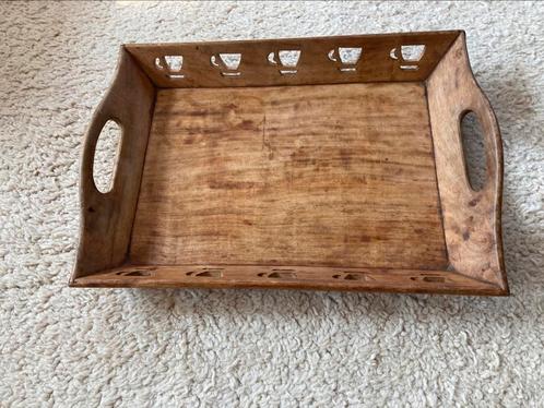 Dienblad stevig kwaliteit hout!, Huis en Inrichting, Woonaccessoires | Dienbladen, Zo goed als nieuw, Hout, Rechthoekig, Ophalen of Verzenden