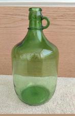 Groene fles vaas vintage karaaf 35 cm decoratie vaas, Ophalen of Verzenden