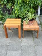 Vintage plantentafeltjes grenen 1970 boho set/2, Ophalen of Verzenden, Gebruikt, Hout