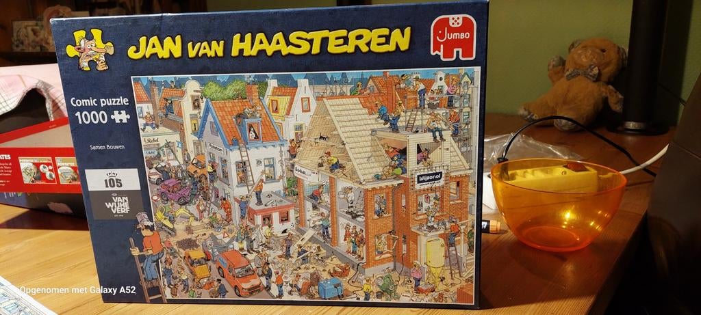 Jan van Haasteren - Samen Bouwen - Van Wijhe Verf Puzzel, Ophalen of Verzenden, 500 t/m 1500 stukjes, Zo goed als nieuw, Legpuzzel