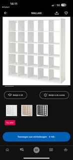 IKEA Kallax kast – 182 cm x 182 cm | zwarte DRÖNA bakken, Huis en Inrichting, Kasten | Boekenkasten, Ophalen, Zo goed als nieuw