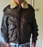 Leren pilotenjas maat xxl, Kleding | Heren, Jassen | Winter, Ophalen, Zo goed als nieuw, Overige maten, Bruin