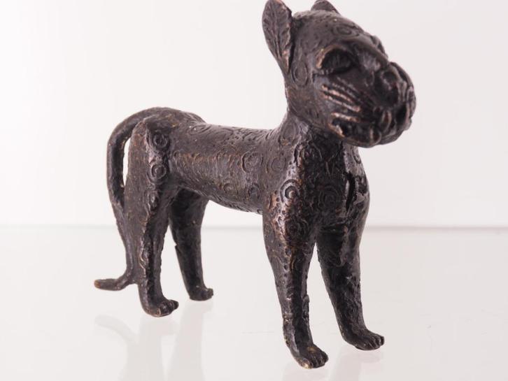 Div obj. 824 gr. Bronzen Benin luipaard, Nigeria (171225-01), Antiek en Kunst, Kunst | Niet-Westerse kunst, Ophalen of Verzenden