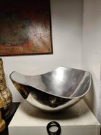 2822 Vintage Aluminium Schaal - Modernistisch Design, Ophalen of Verzenden, Rond, Overige materialen