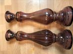 Glazen kandelaars paars, Ophalen, Overige materialen, Overige kleuren, 25 tot 50 cm