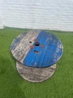 Bijzettafel haspel, side-table, Tuin en Terras, Ophalen, Gebruikt, Rond, Hout