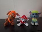 3 PAW patrol knuffels Marshall , Zuma en Rocky, Ophalen of Verzenden, Zo goed als nieuw, Hond