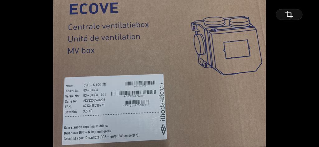 Itho Daalderop CVE-S ECO SE Ventilator & SP ook mogelijk, Witgoed en Apparatuur, Ventilatoren, Nieuw, Ophalen of Verzenden