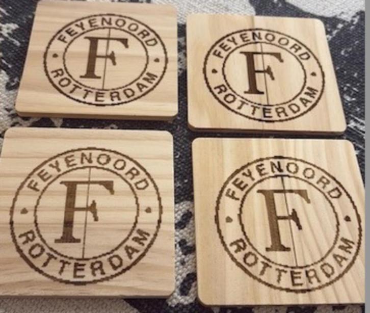 Feyenoord onderzetters, Huis en Inrichting, Woonaccessoires | Onderzetters, Glas of Kopje, Ophalen of Verzenden