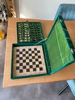 Vintage marmeren schaakspel in doos, Hobby en Vrije tijd, Gezelschapsspellen | Bordspellen, Een of twee spelers, Onbekend, Ophalen of Verzenden