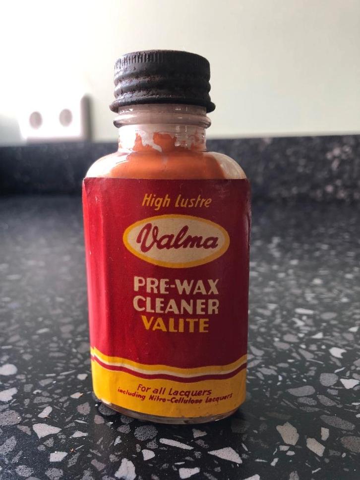 Oud Valma Pre-Wax cleaner Valite. Valma Holland., Verzamelen, Merken en Reclamevoorwerpen, Gebruikt, Overige typen, Ophalen of Verzenden