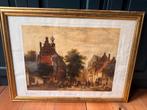 Cornelis Springer - Stadhuis en markt te Naarden, Antiek en Kunst, Ophalen